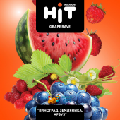 Табак BlackBurn HIT Grape Rave (Виноград Земляника Арбуз) 30г Акцизный